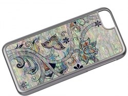 Чехол-накладка iCover iPhone 6/6s Plus Mother of Pearl, дизайн "цветы" (IP6/5.5-MP-BK/PA07) - фото 23554