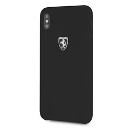 Чехол-Накладка Ferrari iPhone XS Max Heritage W Hard Leather "Black" (FEHDEHCI65BK) - фото 24900