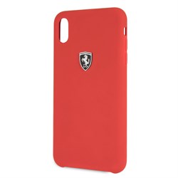 Чехол-Накладка Ferrari iPhone XS Max Heritage W Hard Leather "Red" (FEHDEHCI65RE) - фото 24915