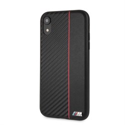 Чехол-Накладка BMW iPhone XR M-Collection Carbon inspiration Hard PU, "Red" (BMHCI61CAPRBK) - фото 24987