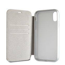 Чехол-Книжка Mercedes iPhone X/XS New Organic I Booktype Leather, "Crystal grey" (MEFLBKPXTHLGR) - фото 25109