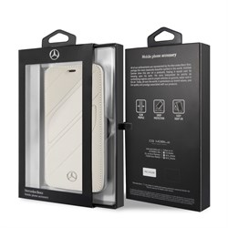 Чехол-Книжка Mercedes iPhone X/XS New Organic I Booktype Leather, "Crystal grey" (MEFLBKPXTHLGR) - фото 25110