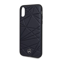 Чехол-Накладка Mercedes iPhone X/XS Twister Hard Leather, "Blue" (MEPERHCPXQGLNA) - фото 25171