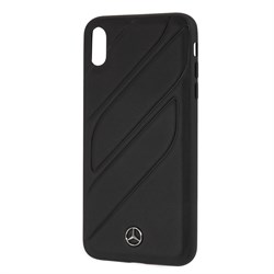 Чехол-Накладка Mercedes iPhone XS Max New Organic I Hard Leather, "Black" (MEHCI65THLBK) - фото 25199