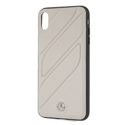 Чехол-Накладка Mercedes iPhone XS Max New Organic I Hard Leather, "Grey" (MEHCI65THLGR) - фото 25213