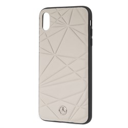 Чехол-Накладка Mercedes iPhone XS Max Twister Hard Leather, "Grey" (MEPERHCI65QGLGR) - фото 25269