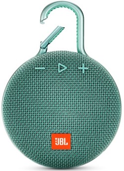 Портативная акустика JBL Clip 3, (Цвет: Бирюзовый) (JBLCLIP3TEAL) - фото 25943