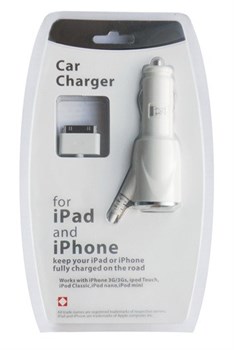 Автомобильное зарядное устройство LED Logo Charger для iPhone / iPod / iPad