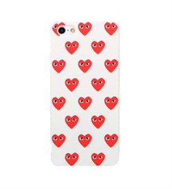 Чехол накладка Play Comme Des Gargons White Heart для iPhone 5