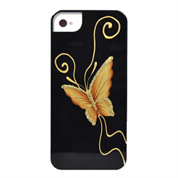 Чехол-накладка для iPhone SE/5/5S iCover Elegant Butterfly Black - фото 6105