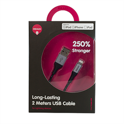 Ozaki USB Кабель Lightning T-Cable L200USB Кабель Lightning Ozaki T-Cable L200. Длина 200 см для iPhone 5/5S/5C/6/6Plus (OT223ABK) - фото 6181