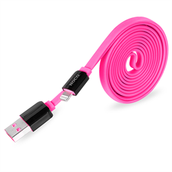 Кабель для iPhone/ iPad HOCO Lightning-USB Data Cable Colourful Flat 120cм - фото 7251