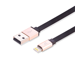 Кабель для iPhone/ iPad HOCO Lightning-USB Data Cable Metal Flat 120cм - фото 7273