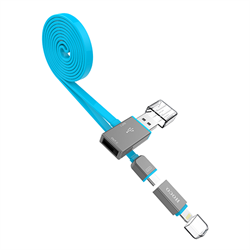 Кабель HOCO Lightning + MicroUSB Share Line с доп. выходом USB,120cм - фото 7312