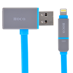 Кабель HOCO Lightning + MicroUSB Share Line с доп. выходом USB,120cм - фото 7318