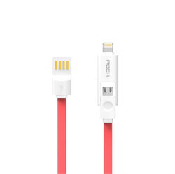 Кабель Rock Lightning-USB-microUSB Data Cable Flat для iPhone/ iPad 200cм - фото 9273