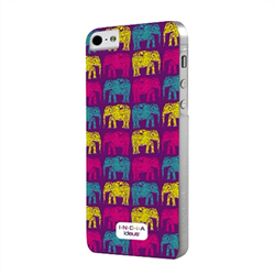 Чехол-накладка India для iPhone SE/5/5S Hard Elephants Purple (COINDIP5ELPU) - фото 9374