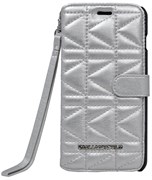 Чехол-книжка Karl Lagerfeld для iPhone 6/6s plus Kuilted Booktype Silver (Цвет: Серый)