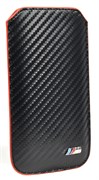 Чехол-карман BMW для iPhone 5/5s M-collection Sleeve Carbon effect (Цвет: Чёрный)