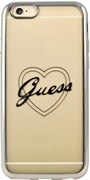 Чехол-накладка Guess для iPhone 6/6S SIGNATURE HEART Hard TPU Silver (Цвет: Серый)
