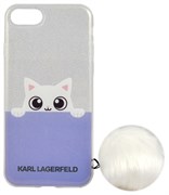 Чехол-накладка Lagerfeld iPhone 7/8 K-Peek A Boo Hard Transparent TPU, цвет «синий» (KLHCP7TRGPABBL)