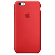 Оригинальный силиконовый чехол-накладка Apple для iPhone 6/6s цвет «красный» (MKY32ZM/A)