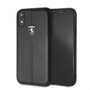 Чехол-Накладка Ferrari iPhone XR Heritage W Hard Leather, "Black" (FEHDEHCI61BK)