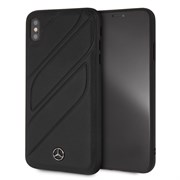 Чехол-Накладка Mercedes iPhone XS Max New Organic I Hard Leather, "Black" (MEHCI65THLBK)