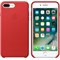Оригинальный кожаный чехол-накладка Apple для iPhone 7 Plus/8 Plus, цвет «(PRODUCT)RED» (MMYK2ZM/A) - фото 17804