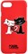 Чехол-накладка Lagerfeld iPhone 7/8 Choupette in love  Hard PU, цвет «красный» (KLHCP7CL1RE) - фото 18039