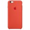 Оригинальный силиконовый чехол-накладка Apple для iPhone 6/6s цвет «оранжевый» (MKY62ZM/A) - фото 19065