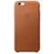 Оригинальный кожаный чехол-накладка Apple для iPhone 6/6s цвет «золотисто-коричневый» (MKXT2ZM/A) - фото 19342