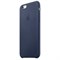 Оригинальный кожаный чехол-накладка Apple для iPhone 6/6s цвет «Темно-синий» (MKXU2ZM/A) - фото 19390