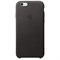 Оригинальный кожаный чехол-накладка Apple для iPhone 6/6s цвет «Черный» (MKXW2ZM/A) - фото 19475