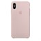 Оригинальный силиконовый чехол-накладка Apple для iPhone X, цвет «Розовый песок»  (MQT62ZM/A) - фото 22913