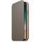 Оригинальный кожаный чехол-книжка Apple для iPhone X, цвет платиново-серый  (MQRY2ZM/A) - фото 23012