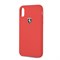 Чехол-Накладка Ferrari для iPhone XR Silicone rubber Silver logo Hard, "Red" (FEOSIHCI61RE) - фото 24887