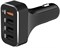 Автомобильное зарядное устройство LAB.C 4Port Quick Car Charger. 4 USB разьема. Цвет: черный