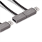 Кабель HOCO Lightning + MicroUSB Share Line с доп. выходом USB,120cм - фото 7308
